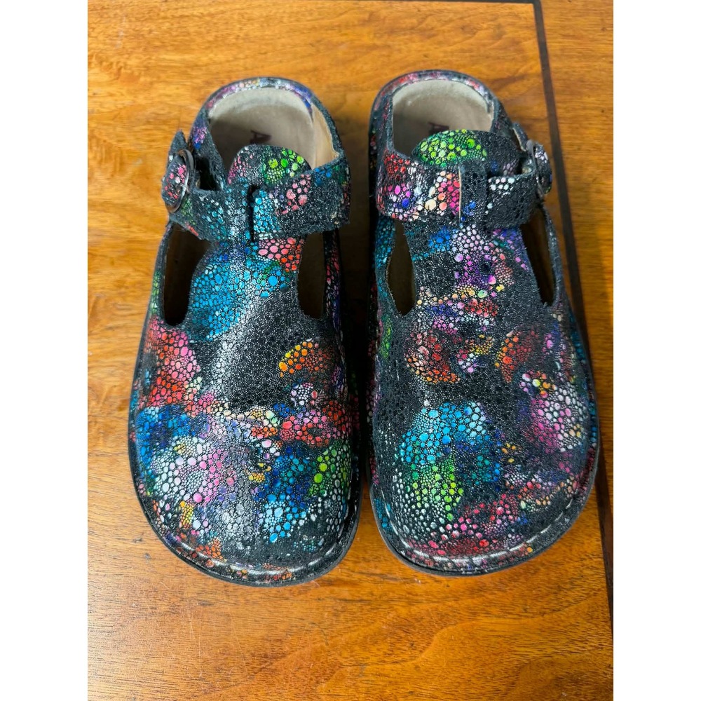 Alegria Womens 39 Multi Color Clog Mary Jane Mules Leather Mosaic ALG-137